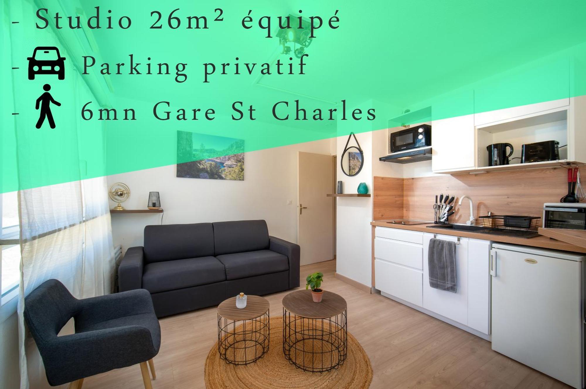 Appartement Climatise Avec Parking A 6Min A Pied De La Gare St Charles Marseille Ngoại thất bức ảnh